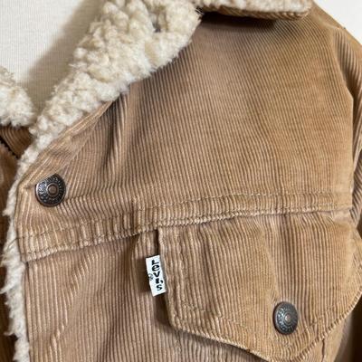 Men's Vintage Levi's Corduroy Shearling Jacket Large