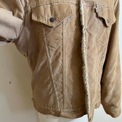 Men's Vintage Levi's Corduroy Shearling Jacket Large
