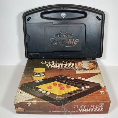 LOT 181: Vintage Game Collection - Scrabble Diamond Anniversary Edition (Rotating Board), Pokemon Pikachu Top / Token Coin, Lie Detecto...