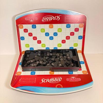LOT 181: Vintage Game Collection - Scrabble Diamond Anniversary Edition (Rotating Board), Pokemon Pikachu Top / Token Coin, Lie Detecto...