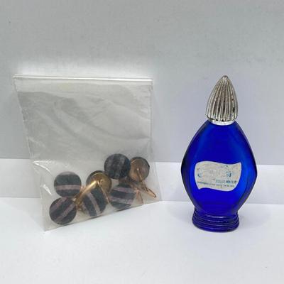 LOT 184: Vintage Collection - Celluloid Tape Measure (Camp, Le Jeune), Pin Cushion, Atlantic City Pill Holder, Perfume Bottle, Mabel...