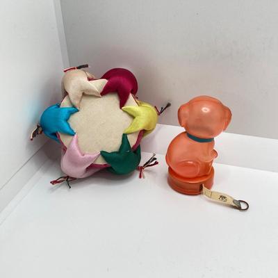 LOT 184: Vintage Collection - Celluloid Tape Measure (Camp, Le Jeune), Pin Cushion, Atlantic City Pill Holder, Perfume Bottle, Mabel...