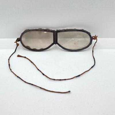 LOT 185: Antique Eye Protectors in Original Box (The Warren Eye Protector), Military Buttons, Canteen, Bakelite Handle Shoe / Button Pull...