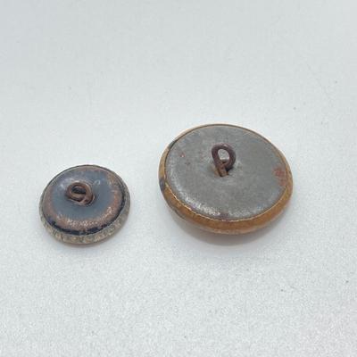 LOT 185: Antique Eye Protectors in Original Box (The Warren Eye Protector), Military Buttons, Canteen, Bakelite Handle Shoe / Button Pull...