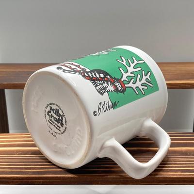 LOT 187: Vintage Blow Mold Deer, Pixie Elf To My Valentine, B. Kliban Christmas Reindeer Cat Mug by Kiln Craft with Ornaments and More