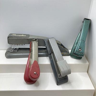 LOT 188: Vintage Office Supplies - Swingline, Arrow and Bostitch Staplers, Bernard and Gem Hole Punch Tools, Staple Removers and More