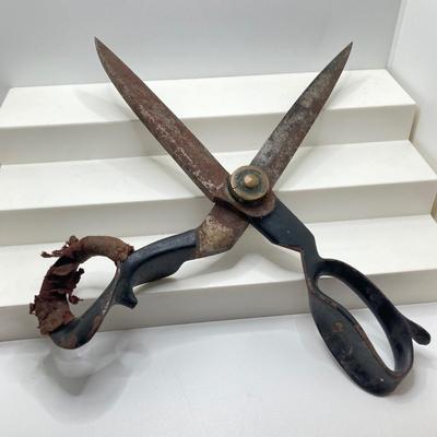 LOT 189: Antique / Vintage Tools - J. Wiss & Sons, Newark NJ USA 13.5 Inch Tailor Scissors, Hand Pick and File with Wiss Trimline...