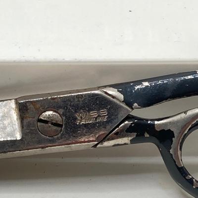 LOT 189: Antique / Vintage Tools - J. Wiss & Sons, Newark NJ USA 13.5 Inch Tailor Scissors, Hand Pick and File with Wiss Trimline...