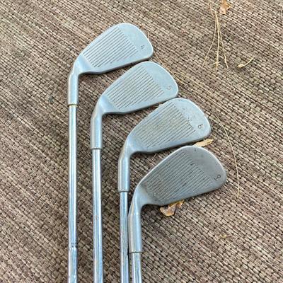 LOT 191: Ping Golf Clubs - Eye2 Yellow Dot Irons with Anser Putter