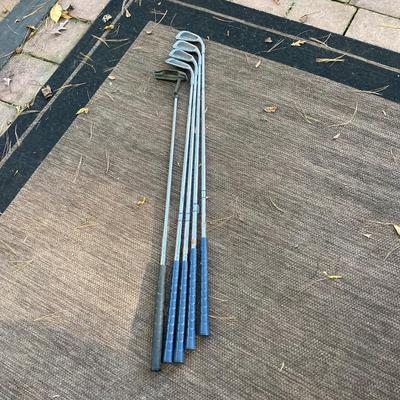 LOT 191: Ping Golf Clubs - Eye2 Yellow Dot Irons with Anser Putter