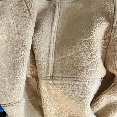 Mens Vintage Leather and Sherpa Lined Jacket