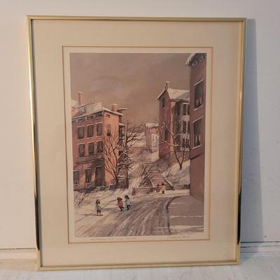 "Children's Morning" by Robert Fabe Signed Print (LR-EL)