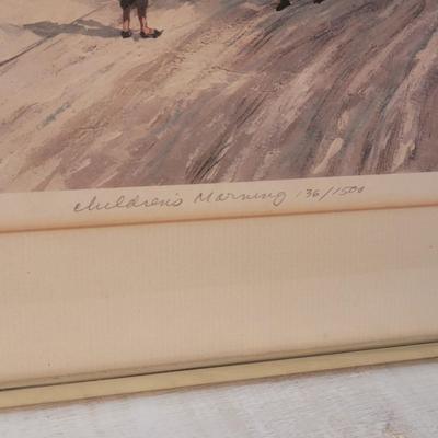 "Children's Morning" by Robert Fabe Signed Print (LR-EL)