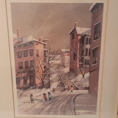 "Children's Morning" by Robert Fabe Signed Print (LR-EL)
