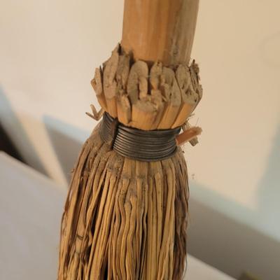 Two Handmade Wooden Brooms (D-EL)