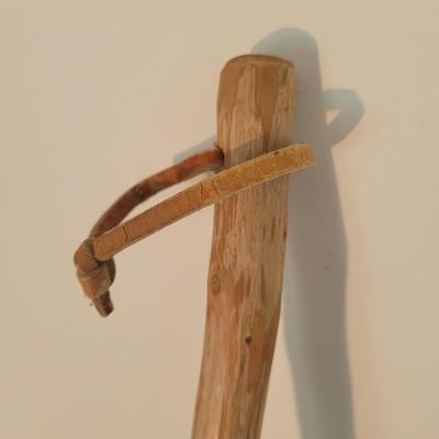 Two Handmade Wooden Brooms (D-EL)