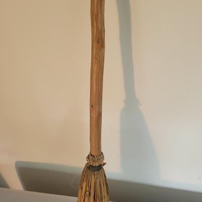 Two Handmade Wooden Brooms (D-EL)