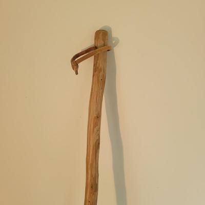 Two Handmade Wooden Brooms (D-EL)