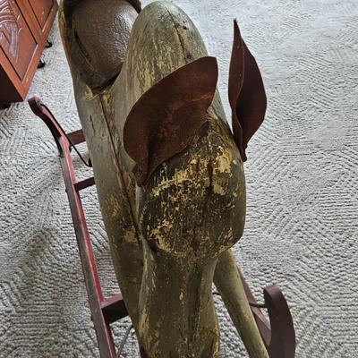 Antique Wooden Rocking Horse (LR-JS)