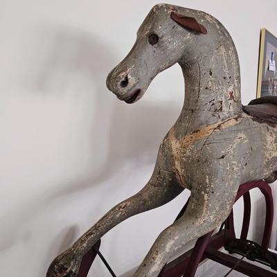 Antique Wooden Rocking Horse (LR-JS)