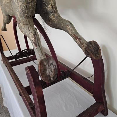 Antique Wooden Rocking Horse (LR-JS)