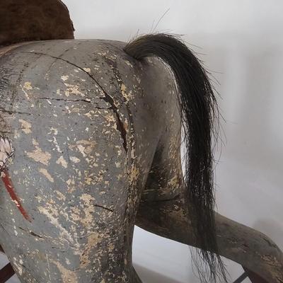 Antique Wooden Rocking Horse (LR-JS)