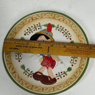 Disney Commemorative Plate Golden Anniversary Pinocchio Bisque Porcelain