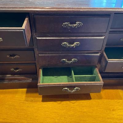 Large wood jewelry organizer