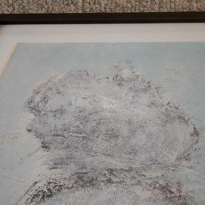 Three Soft Grey Mixed Media Paintings by Joyce Blunk (PC-JS)