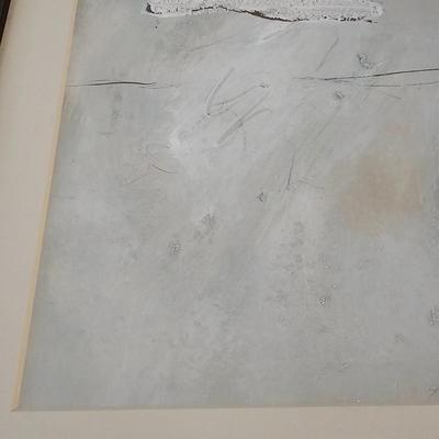 Three Soft Grey Mixed Media Paintings by Joyce Blunk (PC-JS)