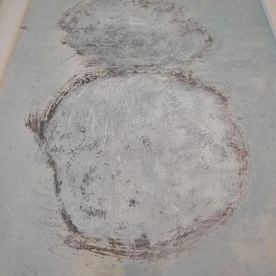 Three Soft Grey Mixed Media Paintings by Joyce Blunk (PC-JS)