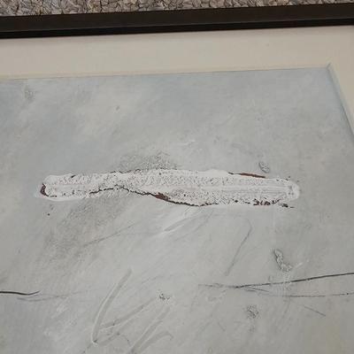 Three Soft Grey Mixed Media Paintings by Joyce Blunk (PC-JS)