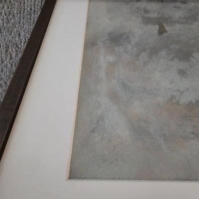 Three Soft Grey Mixed Media Paintings by Joyce Blunk (PC-JS)