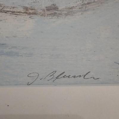 Three Soft Grey Mixed Media Paintings by Joyce Blunk (PC-JS)