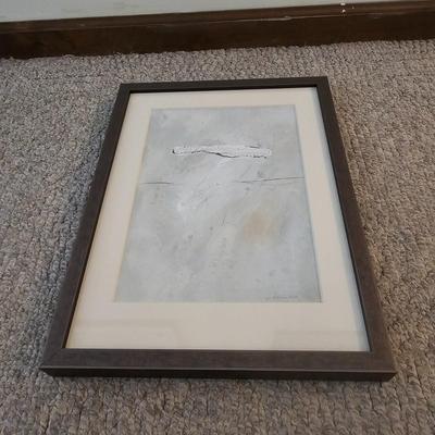 Three Soft Grey Mixed Media Paintings by Joyce Blunk (PC-JS)