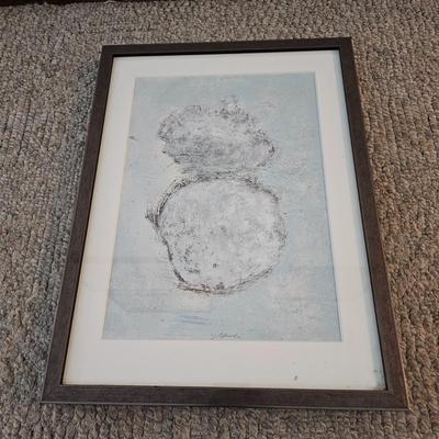 Three Soft Grey Mixed Media Paintings by Joyce Blunk (PC-JS)