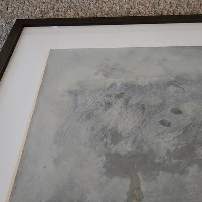 Three Soft Grey Mixed Media Paintings by Joyce Blunk (PC-JS)