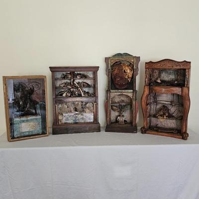 Four Unique Shadow Boxes by Joyce Blunk (LR-JS)