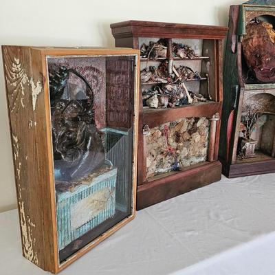 Four Unique Shadow Boxes by Joyce Blunk (LR-JS)