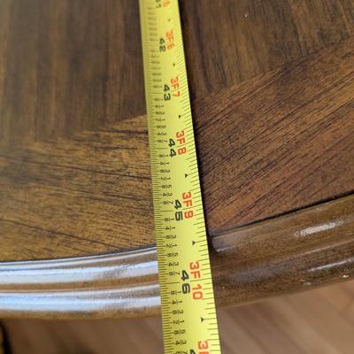 Round Dining Room Table With 4 Chairs with a Bottom Stretcher Shelf