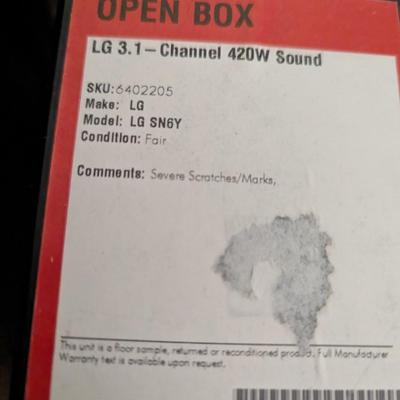 LG Sound Bar Subwoofer Model LG SN6Y
