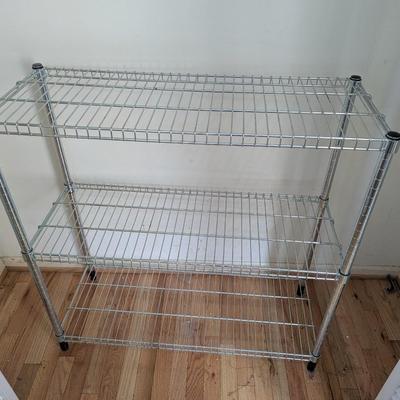 Metal 3 Tier Shelf With Wheels