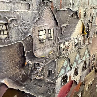 Large Rare Original Oil Bill Tolley Painting - London c1970