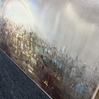 Large Rare Original Oil Bill Tolley Painting - London c1970
