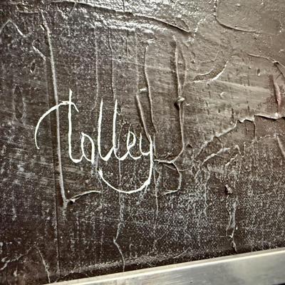 Large Rare Original Oil Bill Tolley Painting - London c1970