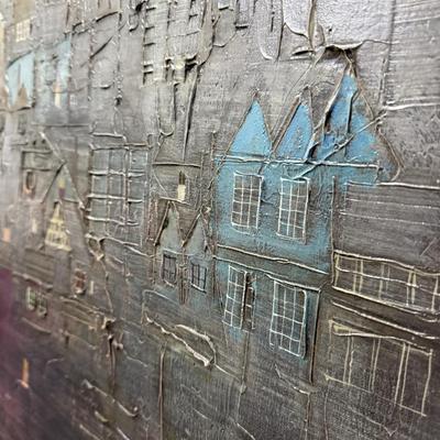 Large Rare Original Oil Bill Tolley Painting - London c1970