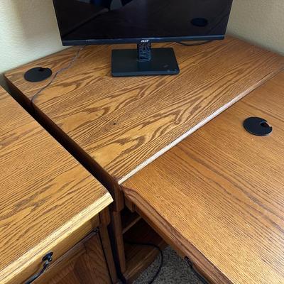 3 PIECE L-SHAPED EXECUTIVE DESK
