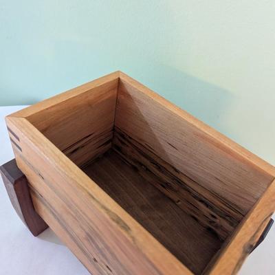 Art Studio Maple and Mixed Wood Lidded Box Asheville Artist Neil Carroll