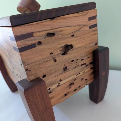Art Studio Maple and Mixed Wood Lidded Box Asheville Artist Neil Carroll