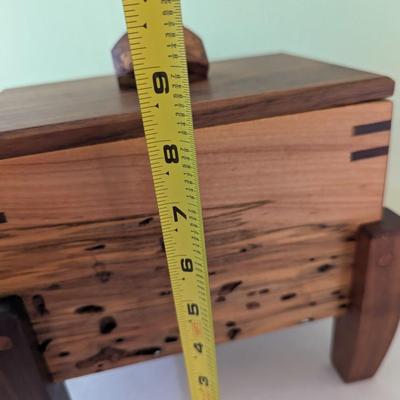 Art Studio Maple and Mixed Wood Lidded Box Asheville Artist Neil Carroll